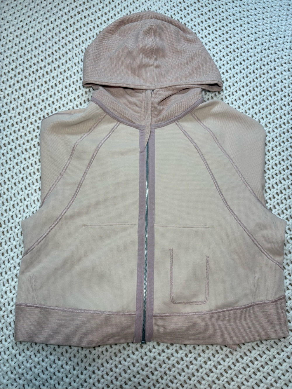 lululemon scuba oversized full zip hoodie waffle heathered mink berry size m/l - Picture 10 of 12